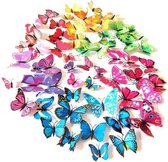3D vlinders | Mix Kleuren (6 setjes)