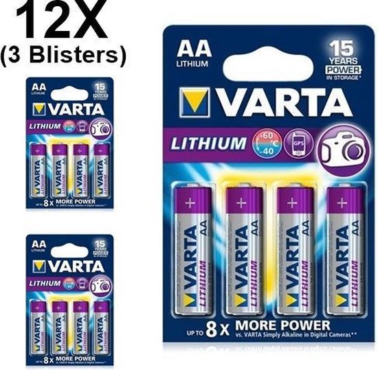 Varta Ultra Lithium AA Batterijen - 12 Stuks (3 Blisters a 4st) | bol.com