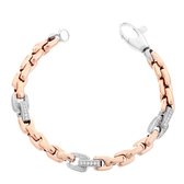 Orphelia ZA-7158 - Armband rosé square links - 925 Zilver rosé - 20 cm