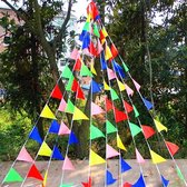 80 Meter! Verjaardagsslingers - Slinger - Multicolor - Vlaggen - Feest