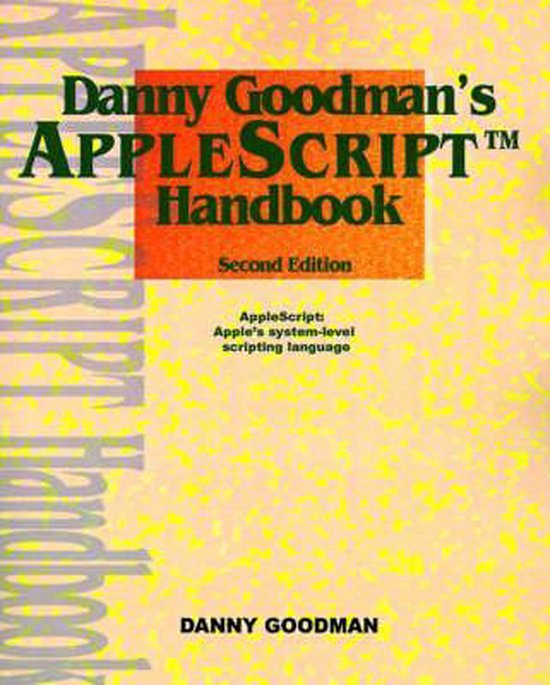 Danny Goodman's Applescript Handbook - cover