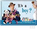 Nostalgic Art Metalen Postkaart It's a boy? 10x14 cm