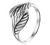 The Fashion Jewelry Collection Ring Oxi Veer - Zilver Geoxideerd