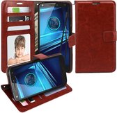 Cyclone cover bruin wallet case hoesje Huawei Nova