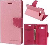 Samsung Galaxy J3 / J3 2016 Mercury Book Case Hoesje Goospery - Roze