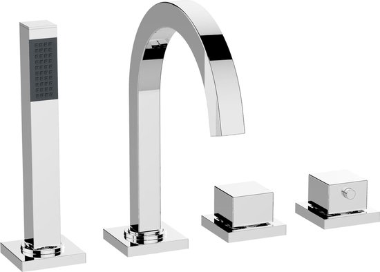 atleet Omgaan leerling Wiesbaden Rombo Inbouw Badrandkraan Afbouwset 4-Gats - Chroom | bol.com
