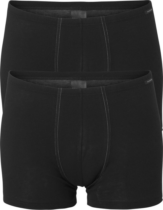 SCHIESSER Cotton Essentials shorts (2-pack) - zwart - Maat: XXL