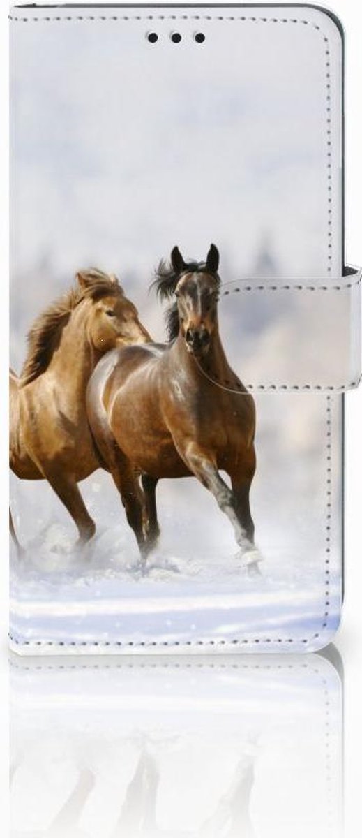 Book Case voor Samsung Galaxy S10 Telefoonhoesje met Pasjes Paarden
