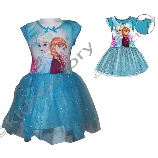 Frozen jurk blauw maat 104