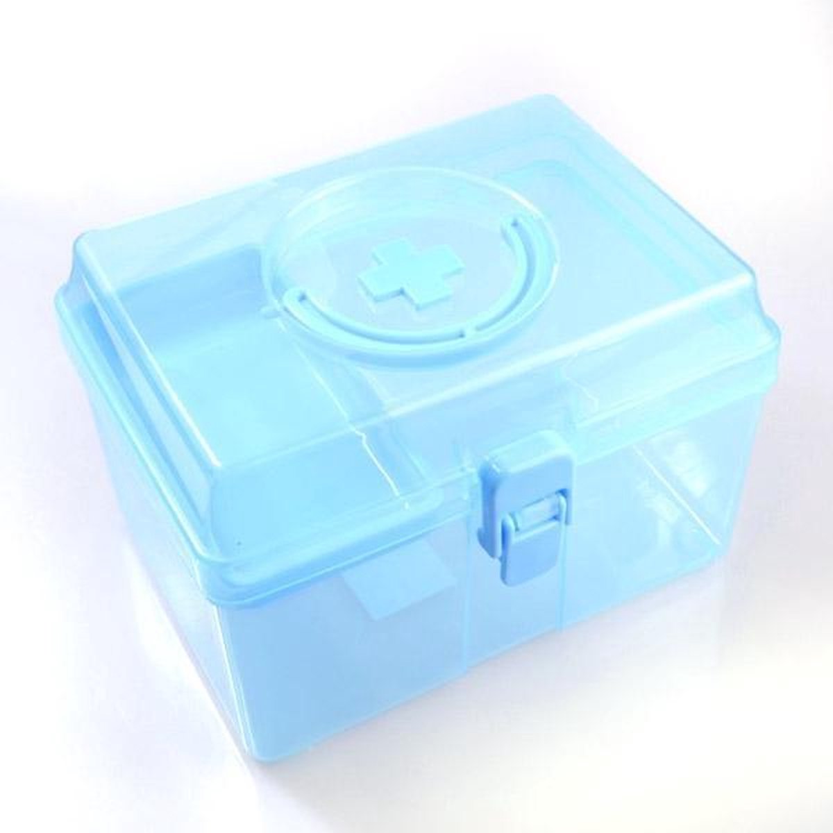 Qatrixx EHBO Set Medicijn Box Groot - Transparant / Blauw