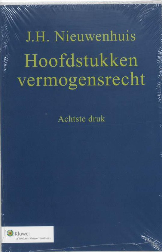 Hoofdstukken vermogensrecht - cover