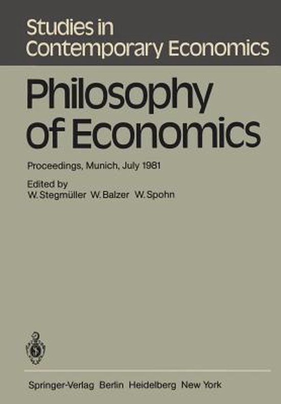 Philosophy of Economics - cover