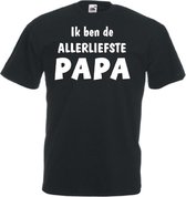 Mijncadeautje Unisex T-shirt zwart (maat XXL) Ik ben de allerliefste papa