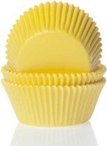 House of Marie Mini Cupcake Vormpjes - Baking Cups - Geel - pk/60
