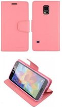 Goospery Sonata Leather case cover Samsung Galaxy S5 Mini Licht roze