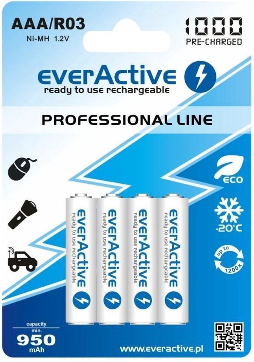 everActive Ni-MH R03 AAA 950mAh Professional Line