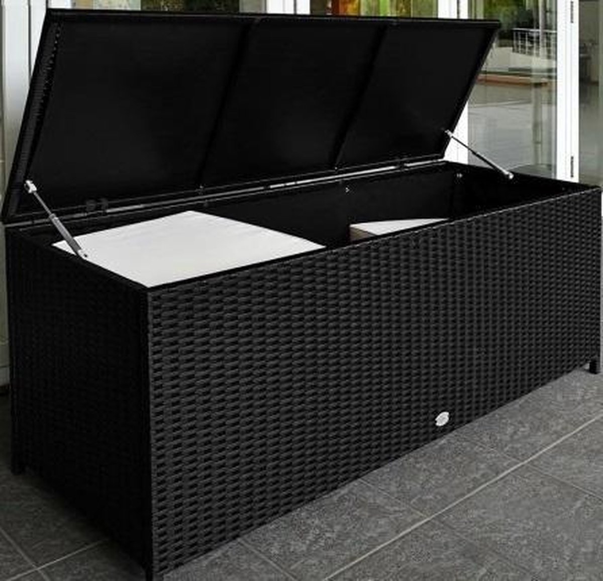 Wicker Opbergbox XL in zwart | bol.com
