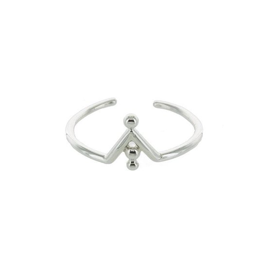 Midi ring Pyramid - 925 zilver - maat One-size - maat One-size | bol.com
