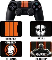 Duopack PS4 dualshock Controller PlayStation sticker skin | Call of Duty Blackops 3 III (2 stuks) - SKULL