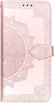 Hoesje Met Pasjeshouder Geschikt voor Huawei P30 Lite - Mandala Bookcase - Roze