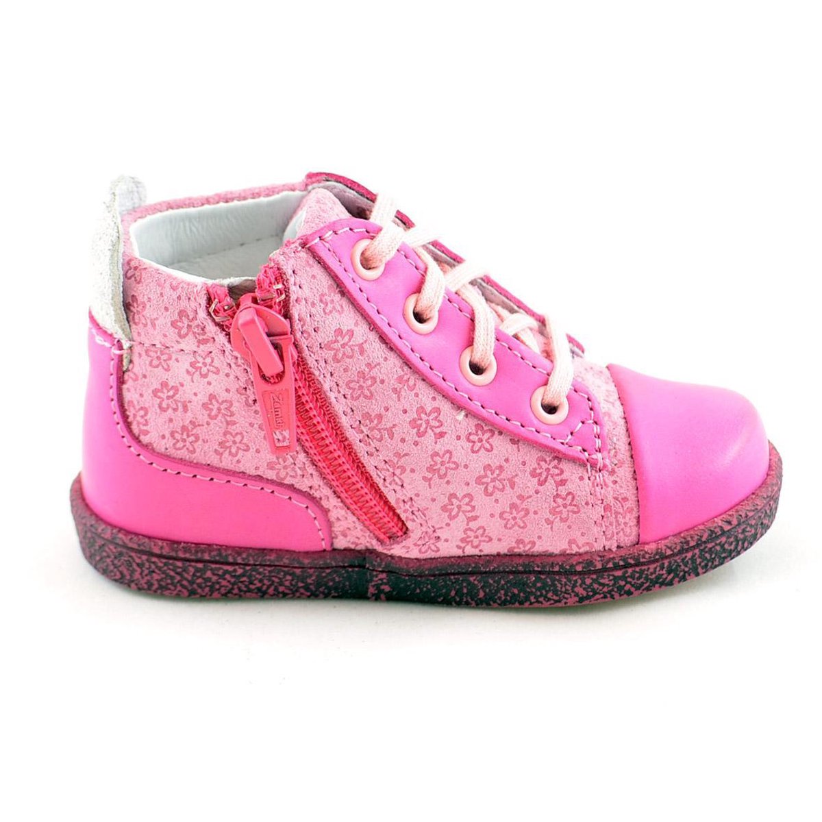 Roze - leren - meisjes - schoenen - Maat 21
