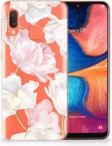 Geschikt voor Samsung Galaxy A20e TPU Hoesje Design Lovely Flowers