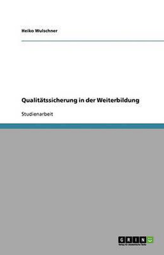 Qualitätssicherung in der Weiterbildung - cover