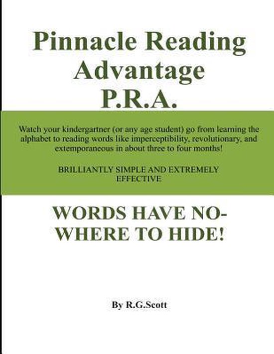 Pinnacle Reading Advantage P.R.A. - cover