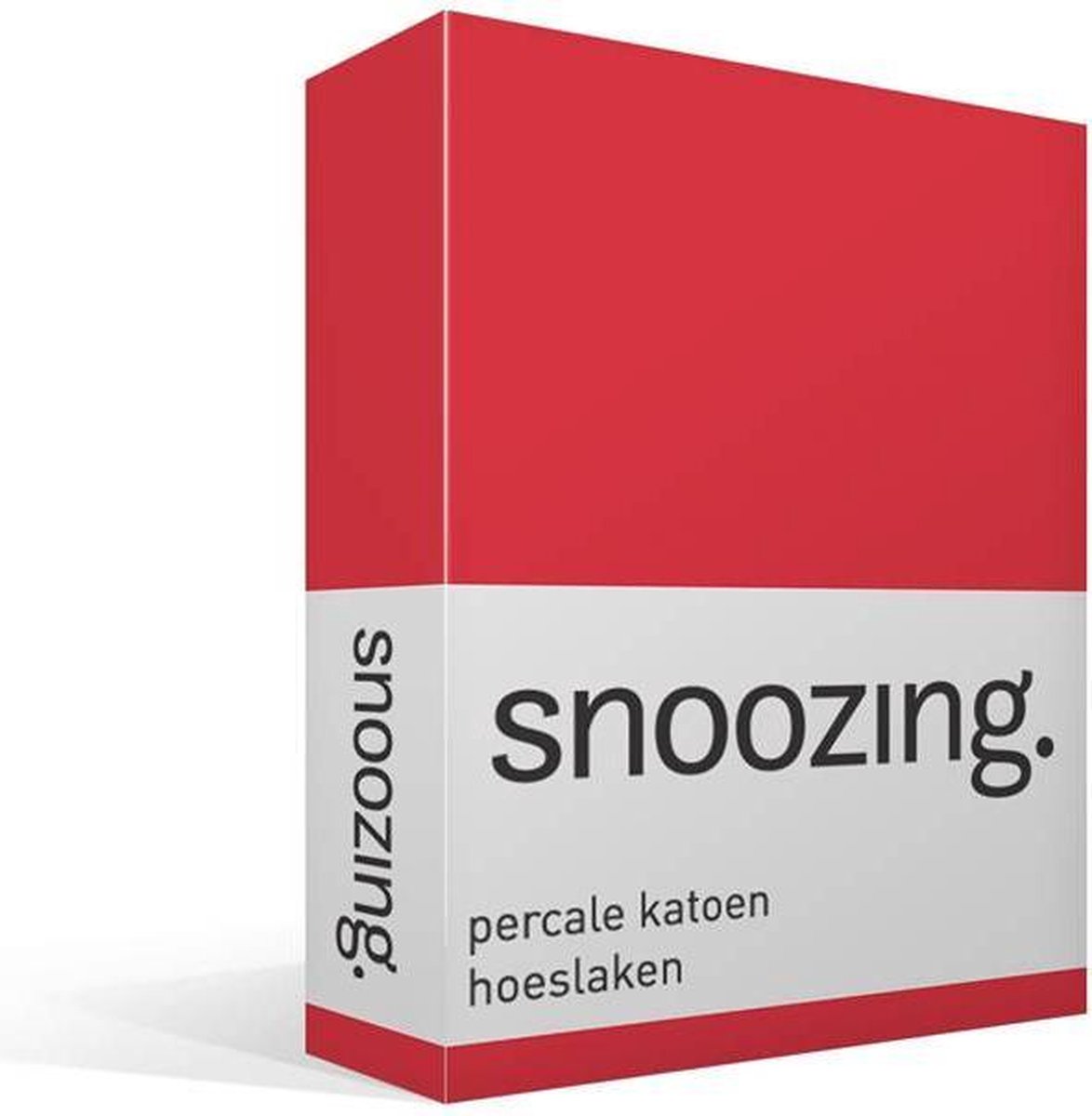 Snoozing - Hoeslaken - Lits-jumeaux - 200x220 cm - Percale katoen - Rood
