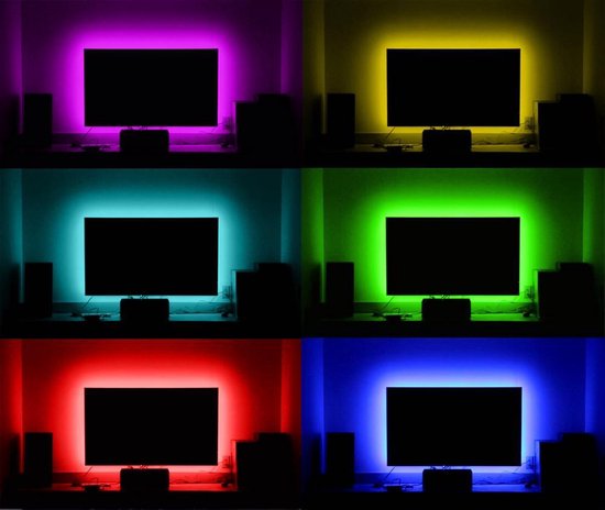 TV LED StripLED Strip 1 Meter 14 Kleuren RGB