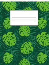 Tropical Hawaiian Monstera and Palm Leaves School Supplies