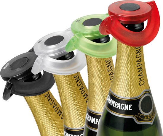 AdHoc Accessoires du vin Bouchon à champagne gusto 8,2 cm. présentoir 20  pièces assorties | bol.com