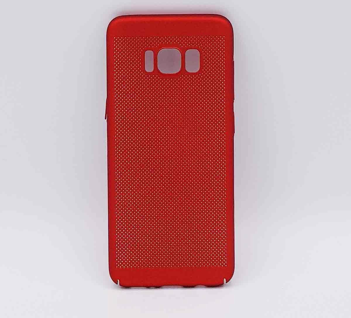 Voor Samsung Galaxy S8 – hoes, cover – TPU – metaal gaas look – Rood