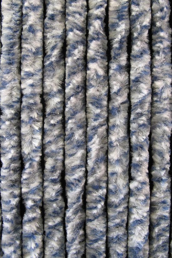 Cortenda Kattenstaart Vliegengordijn - 90 x 220 cm - Blauw/Grijs/Wit