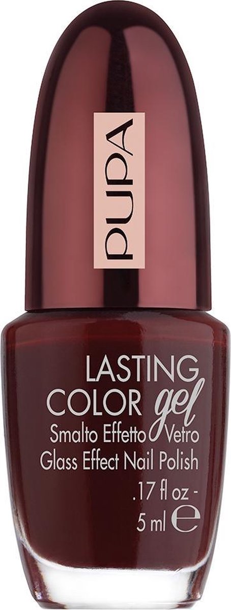Pupa Lasting Color Gel Glass Effect Nail Polish 181 Burgundy Nagellak 5ml