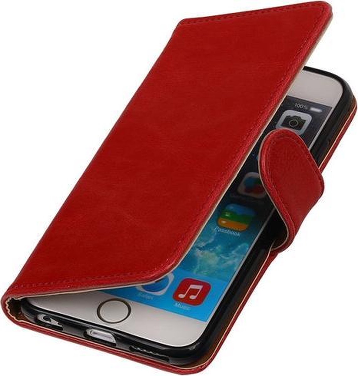 Bestcases Portemonnee Telefoonhoesje iPhone 6 Plus - iPhone 6s Plus - Rood
