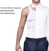 Houding rug correctie hemd / shirt - posture corrector - Wit - Maat L