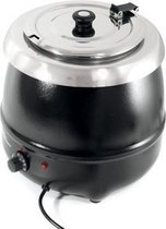 Hendi Soepketel Elektrisch - 8 Liter - Au Bain Marie Pan - Professionele Buffetwarmer - Zwart - Ø34x(H)36cm