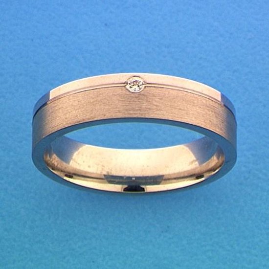 Ring TFT A202 - 5 Mm - Avec Cz Argent Plaqué Rhodium