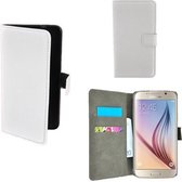Samsung galaxy s6 edge plus hoesje book style wallet case P wit