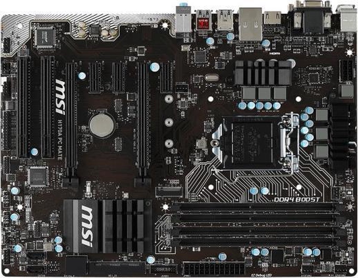 Msi H170a Pc Mate Intel H170 Lga 1151 Socket H4 Ssi Teb Moederbord Bol Com