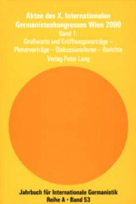 Foto: Akten des x internationalen germanistenkongresses wien 2000 zeitenwende die germanistik auf dem weg vom 20 ins 21 jahrhundert