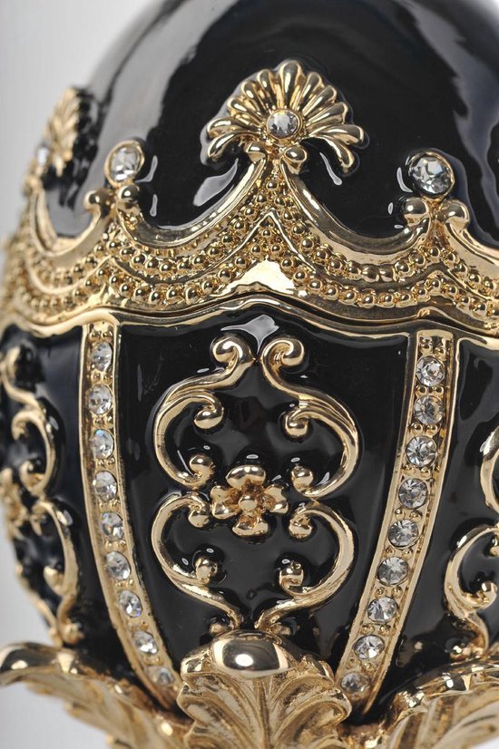 Keren Kopal Portagioie A Uovo Con Testa Di Drago Dorato - Stile Fabergé, Edizione Limitata Firmata