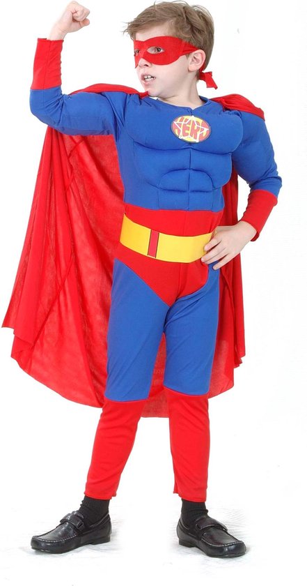 uitvinding rekenmachine Verst LUCIDA - Rood met blauw superhelden kostuum voor jongens - M 122/128 (7-9  jaar) | bol.com