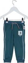 B-Nosy Jongens lange broeken B-Nosy baby boys sportive pants with tape o petrol 74