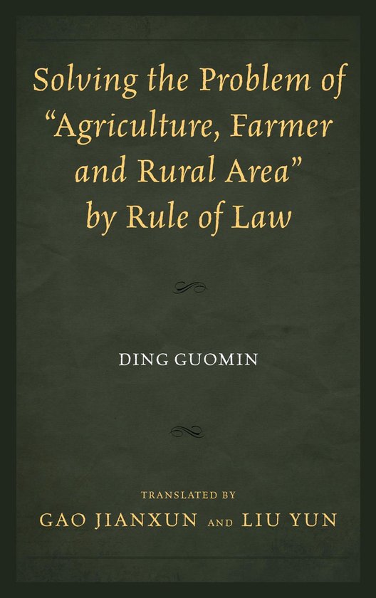 Solving the Problem of "Agriculture, Farmer, and Rural Area" ... - cover