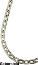 Bukovsky Stalen Heren Ketting - SH9525 - Ovale Schakels - Lengte 60 cm - Breedte 1,2 cm - Dikte 0,2 cm - Geborsteld - Mat - Rvs - 316L Stainless Steel