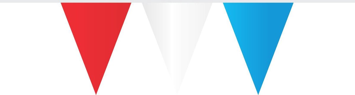 Afbeelding van product partylove.nl  3x Vlaggenlijn Rood | Wit | Blauw 10M | Nederlandse Kleuren | Koningsdag | Bevrijdingsdag | Kinderfeestje | Festival | Rood Wit Blauw Versiering