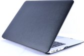 Macbook Case voor MacBook Air 13 inch (modellen t/m 2017) - Laptop Cover - PU Leder Look Zwart
