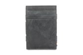 Garzini Magic Wallet Magistrale met Muntvak RFID Leder Brushed Zwart